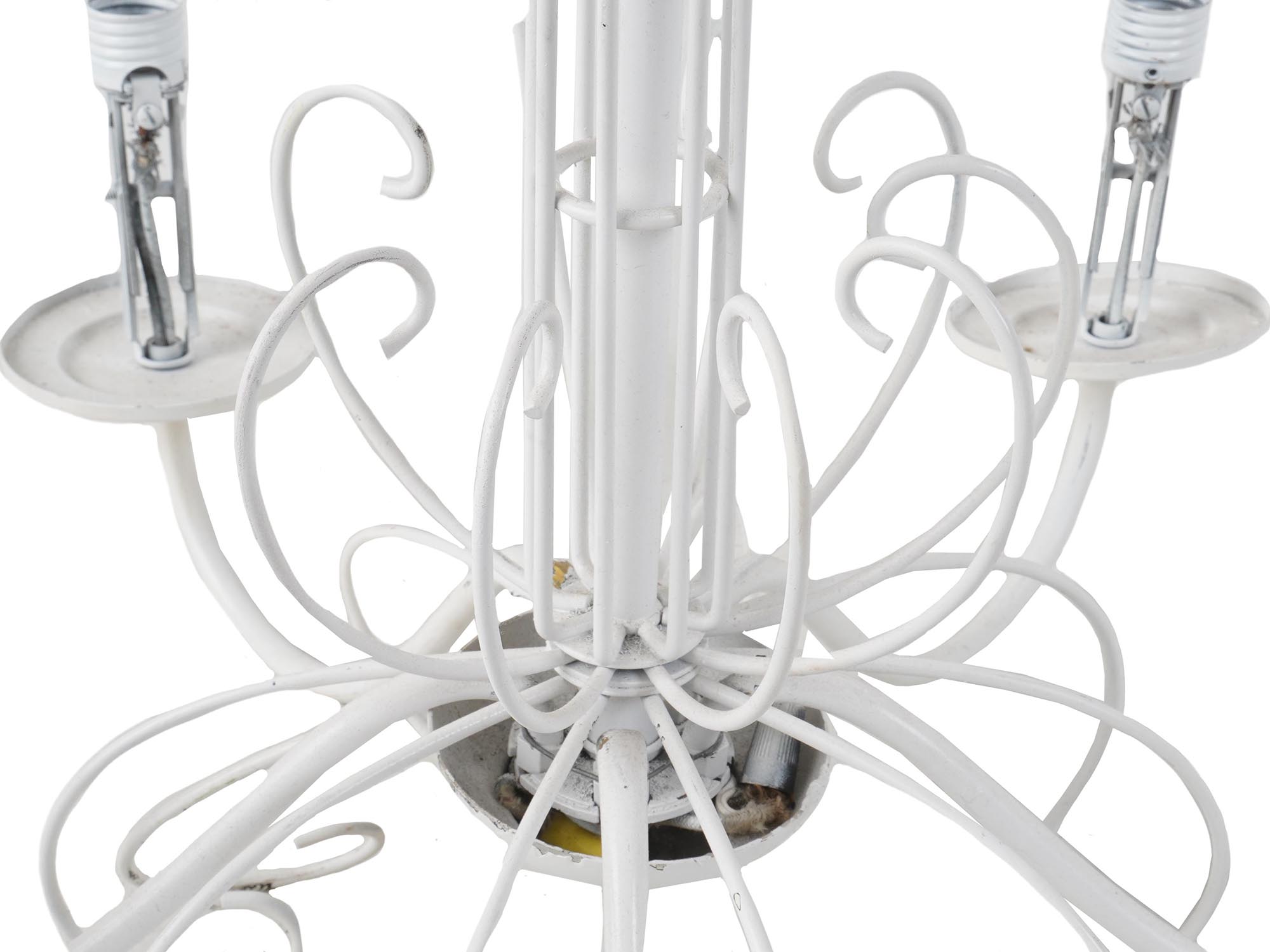 CLASSIC STYLE CEILING HANGING WHITE CHANDELIER PIC-5